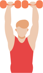 ダンベルを上げる人のアイコン